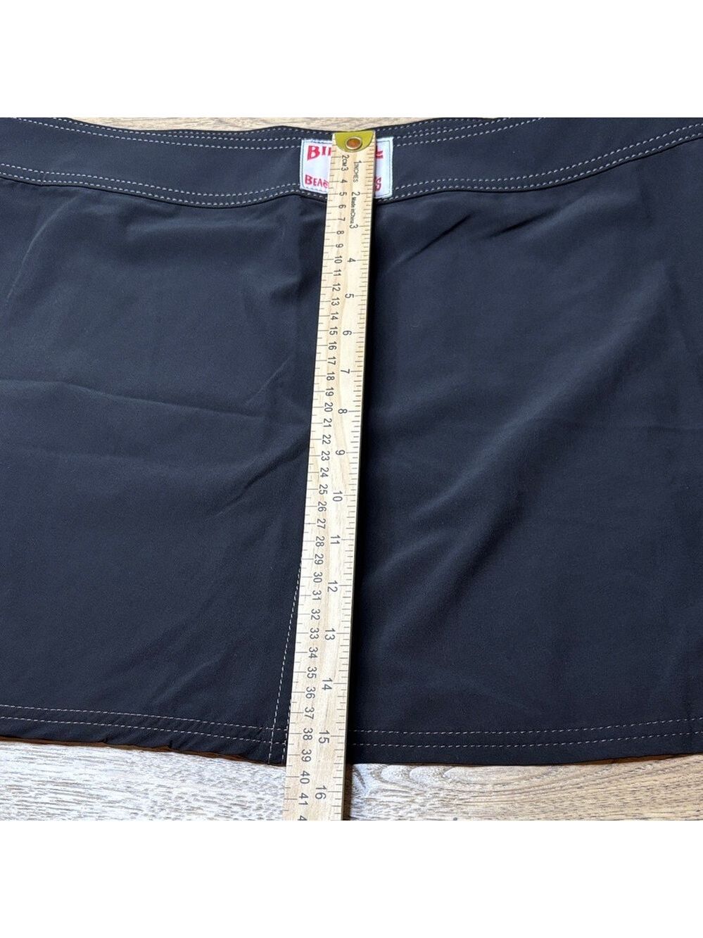 Women’s Birdwell Beach Britches Black Wrap Mini Skirt Size Large - Picture 7 of 7